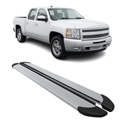 Side Steps for Chevy Silverado Sierra 1500 2500/3500 CrewCab 2007-19 Gray Black
