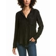 thumbnail image 1 of Side Stitch Womens Split Neck Pleated Tunic Top, 1 of 3