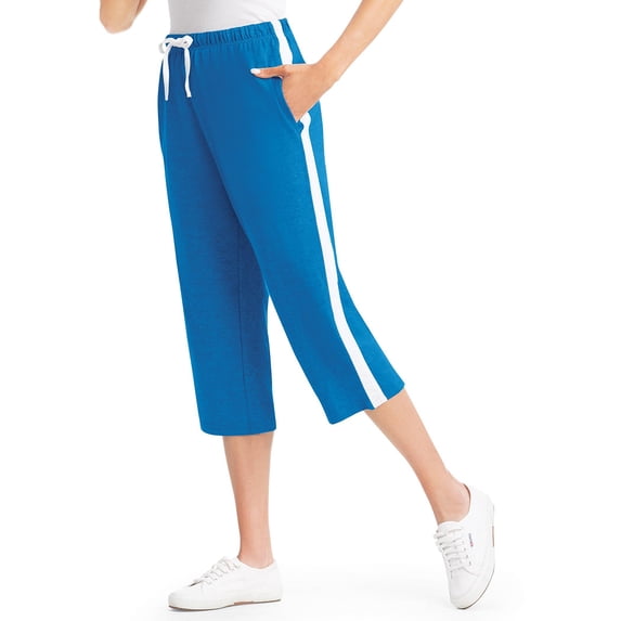 Side Stripe Knit Capris