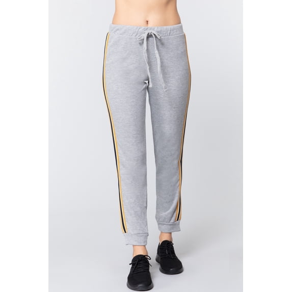 Side Stripe Tape French Terry Pants L