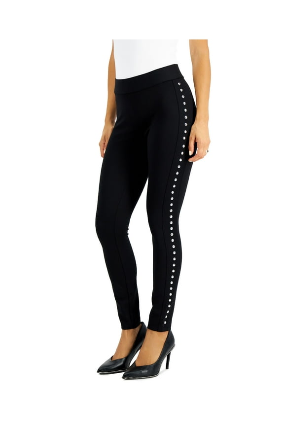 Side-Studded Leggings Deep Black XS