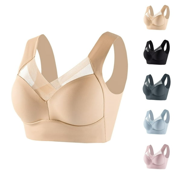 Side Support Push Up Bras for Women Lightweight No Underwire Plus Size Comfortable Bralettes Everyday Bra