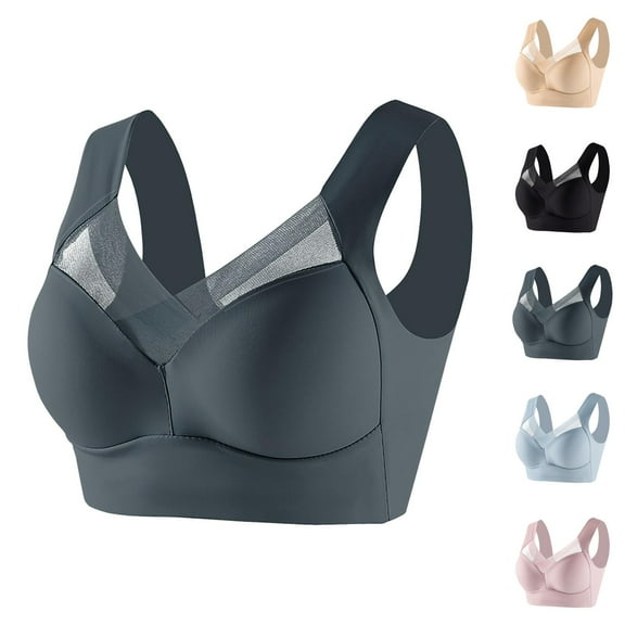 Side Support Push Up Bras for Women Lightweight No Underwire Plus Size Comfortable Bralettes Everyday Bra