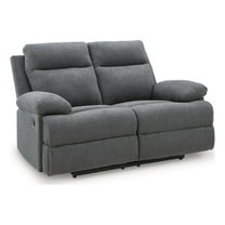 Signature Design by Ashley Yarrow Lane Gray Reclining Loveseat