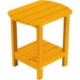 thumbnail image 1 of Adirondack Side Table 16.5" Outdoor Side Tables HDPE  Double Patio Small Table for Outdoors (Orange), 1 of 6