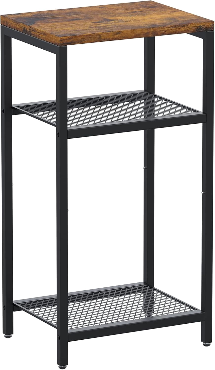 Side Table, 3 Tier End Table with Storage, Tall Telephone Table, Night ...
