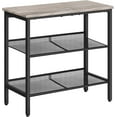 thumbnail image 1 of Side Table, 3-Tier Narrow End Table, Nightstand with 2 Flat or Slant Adjustable Shelves for Small Spaces, Hallway, Living Room, Bedroom, Sturdy, Easy Assembly, Greige and Black, 1 of 16