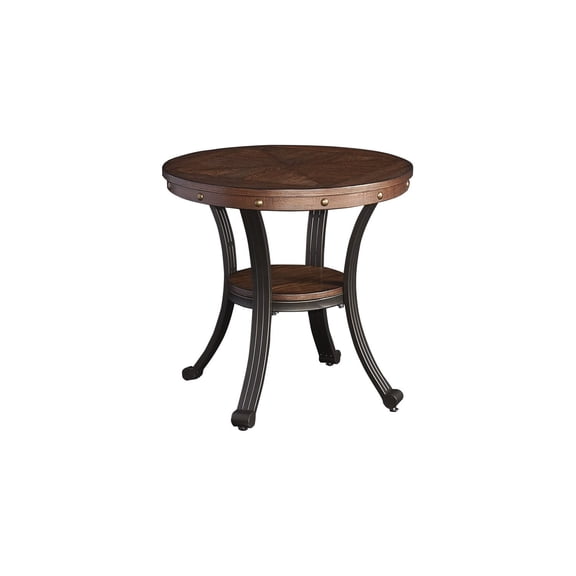 Side Table, 36 Inch Square Wood End Table for Living Room & Bedroom