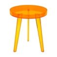 thumbnail image 1 of Side Table, End Table, Acrylic Side Table for Living Room, Bedroom (Orange), 1 of 10