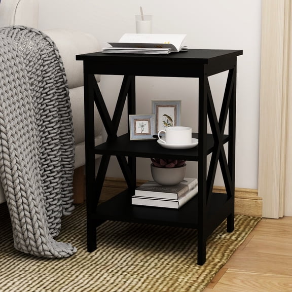 Side Table In Black With Special Lacquer For Long-term Use Lacquered Black, Built Superior And Structure