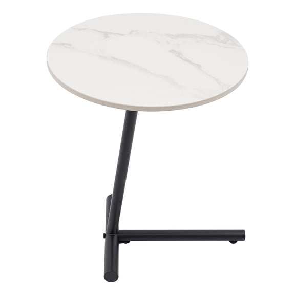 Side Table Living Room Freestanding Round Side Table 15.75" Table Dia 19.69" H Modern Coffee Table Sofa Side Table Couch Side Table Small End Table