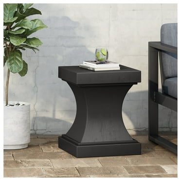 Side Table, Modern Concrete Accent Table, Outdoor Patio Small Tables, Versatile End Table for Living Room, Garden, 17.25"W x 17.25"D x 21.5"H