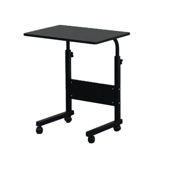 Side Table, Removable P2 Chipboard & Steel End Table with Baffle, 15MM Black Nightstand, Living Room Small Table, Bedroom Modern Accent Furniture