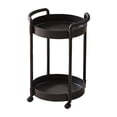 thumbnail image 1 of Side Table Small Side Table with Wheels, Mobile Storage Cart, Bedside Table, Coffee Table, for Living Room, Bedroom, Study, Plastic Material, Easy to Move, Multifunctional, Compact Design, 1 of 6