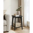 thumbnail image 1 of Side Table, Small Square End Table with Lower Shelf, Nightstand for Small Spaces, Charcoal Gray, 1 of 5