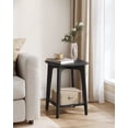 thumbnail image 1 of VASAGLE MAEZO Collection - Side Table, 2-Tier Small Square End Table, Nightstand with Tapered Legs, Curved Transitions, for Small Spaces, Living Room, Bedroom, Charcoal Gray, 1 of 5