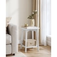 thumbnail image 1 of VASAGLE Side Table, Small Square End Table with Lower Shelf, Nightstand for Small Spaces, Cloud White, 1 of 5