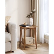 VASAGLE MAEZO Collection - Side Table, 2-Tier Small Square End Table, Nightstand with Tapered Legs, Curved Transitions,