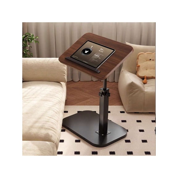 Side Table Sofa Tray For Couch, 360° Rotatable Sofa Armrest Side Tray Table, Adjustable Legs Space-Saving Couch Bedside TV Tray Snack Table For Eating