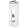 thumbnail image 1 of Side Table, White Nightstand with Drawers & Shelves, Tall Beside Table with Storage, Small Night Stands for Small Spaces, Modern End Tables for Living Room, Bedroom, Dorm (1, White), 1 of 8