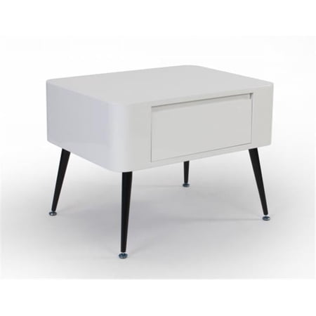 Side Table with Short Legs, Black & White