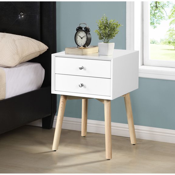 Side Table with Smooth Pull Drawers / Fits Well in Living Room