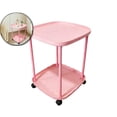 thumbnail image 1 of Side Table with Wheels, End Table Living Room Plastic Mobile Sofa Side Table Small Night Stand for Bedroom, 1 of 6