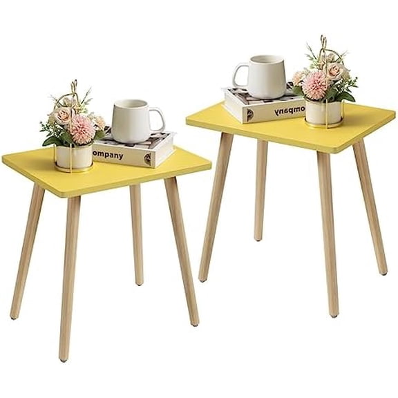 Side Tables Living Room Set of 2, Small Wooden Table Accent Table Nursery Room, Bedroom, Accent Tables for Small Spaces, Easy Assembly