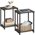 thumbnail image 1 of VASAGLE Side Tables Set of 2, Small End Table, Nightstand for Living Room, Bedroom, Office, Bathroom, Chestnut Brown and Classic Black, 1 of 6