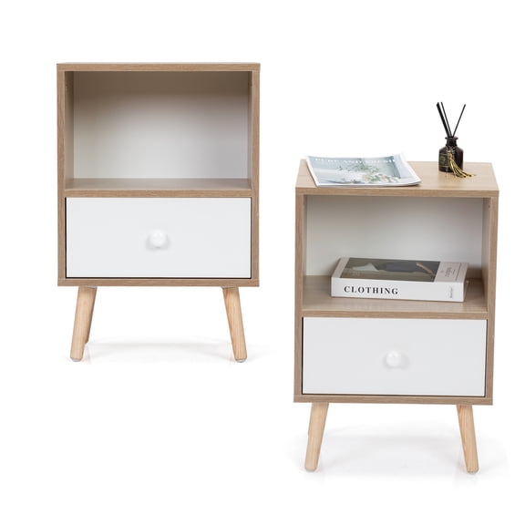 Side Tables for Bed and Sofa | Functional in Living Spaces | Pinewood and Particleboard Structure | Keeps Small Stuff in Order