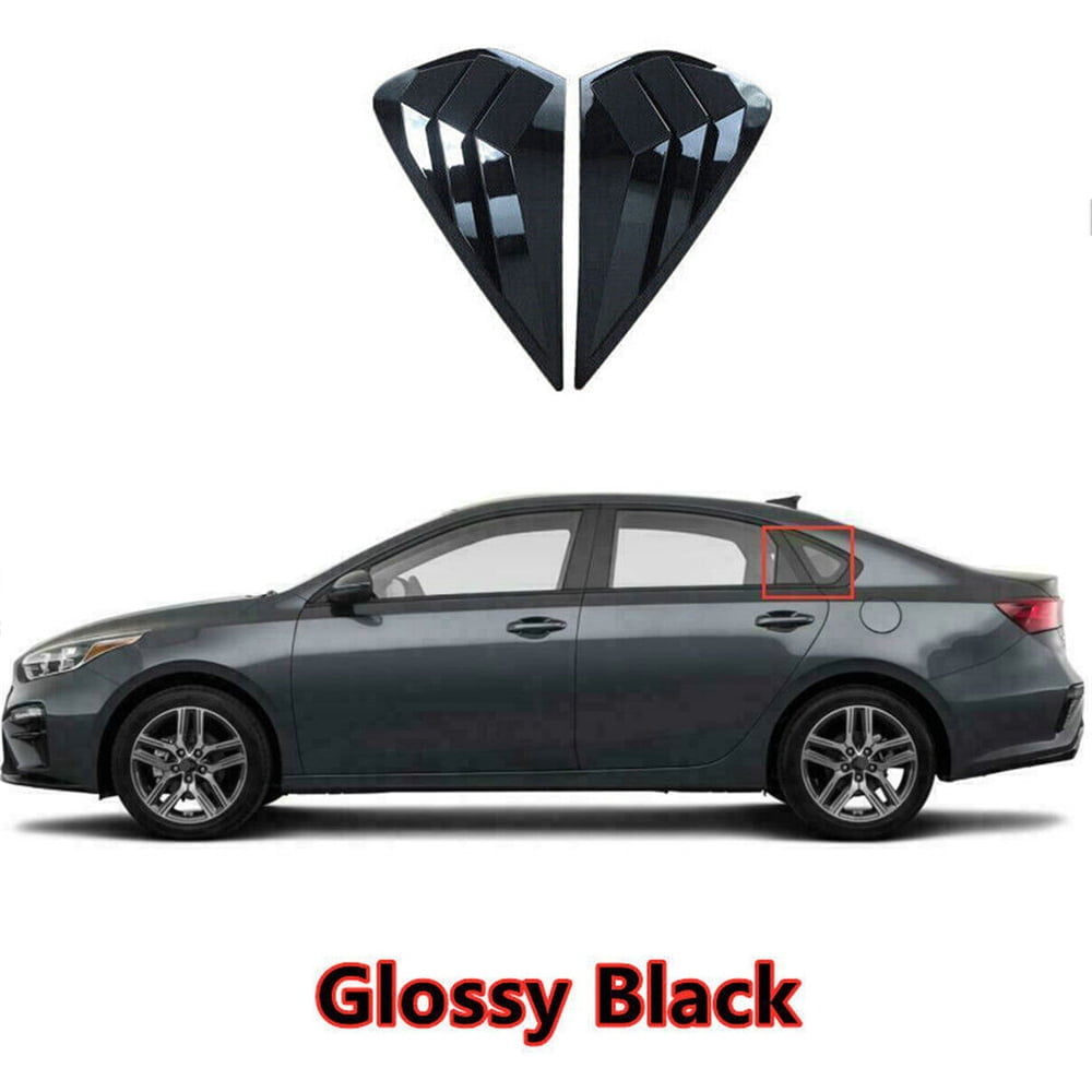 Rear Side Quarter Window Vent Louver Cover For Mazda 3 Axela Sedan 2019 2020 2021 2022 2023 Glossy Black Exterior Styling 60effbcbee76b7de84c59c6c