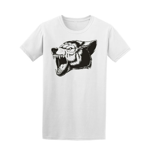 Side View Ferocious Wolf Tee Men's -Image by Shutterstock