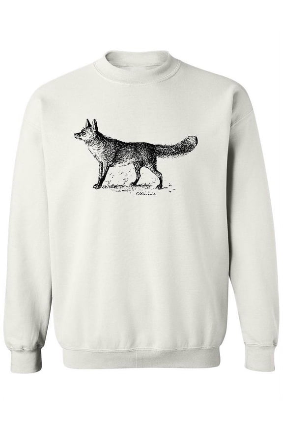 Side View Fox Sketch Sweatshirt Women -Image by Shutterstock, Female x-Large
