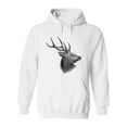thumbnail image 1 of Side View Of A Deer Head Hoodie Men -Image by Shutterstock, Male XX-Large, 1 of 4