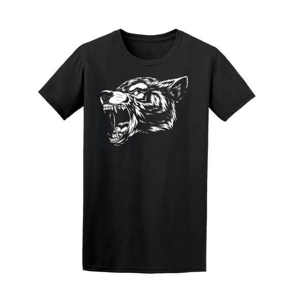 Side View Of An Angry Wolf Tee Men's - Men T-Shirt, 2XL