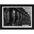 thumbnail image 1 of Side View of the Temple 38x28 Large Black Ornate Wood Framed Canvas Art by Giovanni Battista Piranesi, 1 of 2