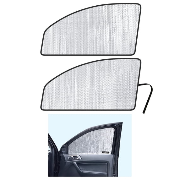 Side Window Front Row Sunshades for 2019-2023 Ford Ranger Pickup Truck 4Dr 4Door Super Crew Cab (Set of 2)