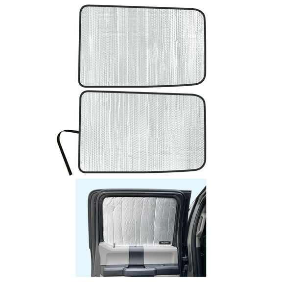 Side Window Rear Seat Sunshades for 2015-2020 Ford F-150 Pickup (Set of 2) | Super Crew Cab Only | NOT for Motorhomes/RVs or E-Series Vehicles