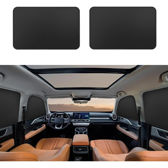 Side Window Shade Curtains - Sun Shades Block Light Window Covers with Cooler Feeling (Black, -D-2pcs)