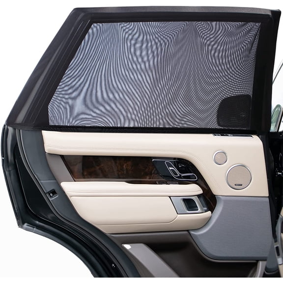 Side Window Sunshade Sock Screen-Shade (Pack of 2) Block Sun Rays to Keep Car Interior Cool and Comfortable Elasticized Universal Fit Mesh Sun Shade for Car, Truck, SUV, Van
