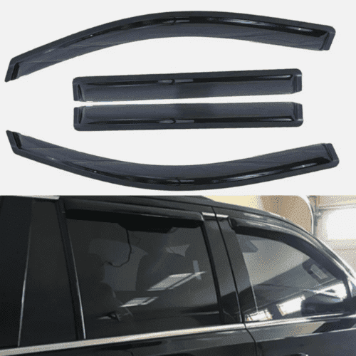 Side Window Visor Rain Guards  Out-Channel, Compatible with 2015-2020 Cadillac Chevry GMC, 4pcs Dark Smoke Wind Deflectors, UV-Resistant