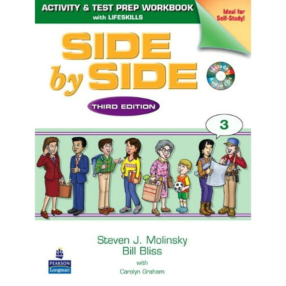 Pre-Owned Side by Side 3: Activity & Test Prep Workbook with Lifeskills and 2 Audio CDs (Paperback) 013040649X 9780130406491