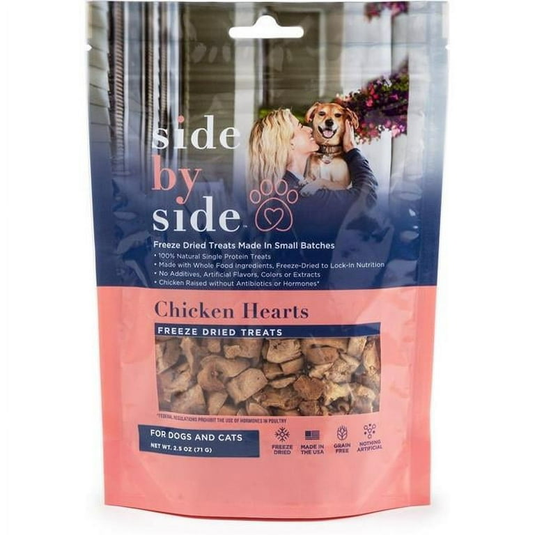 Side By Side Small Batch Freeze Dried Chicken Hearts Warming Recipe Dog Treats Side By Side Small Batch Freeze Dried Chicken Hearts Warming Recipe Dog Treats