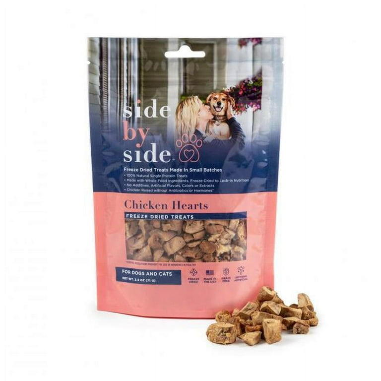 Side By Side Small Batch Freeze Dried Chicken Hearts Warming Recipe Dog Treats Side By Side Small Batch Freeze Dried Chicken Hearts Warming Recipe Dog Treats
