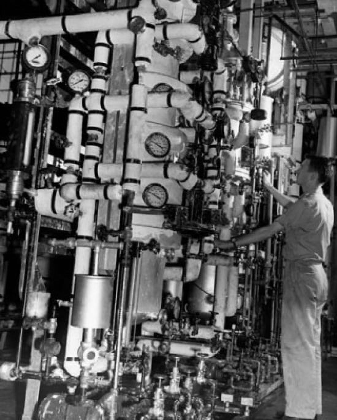 Side profile of a chemical engineer working in a factory Canvas Art - (18 x 24)