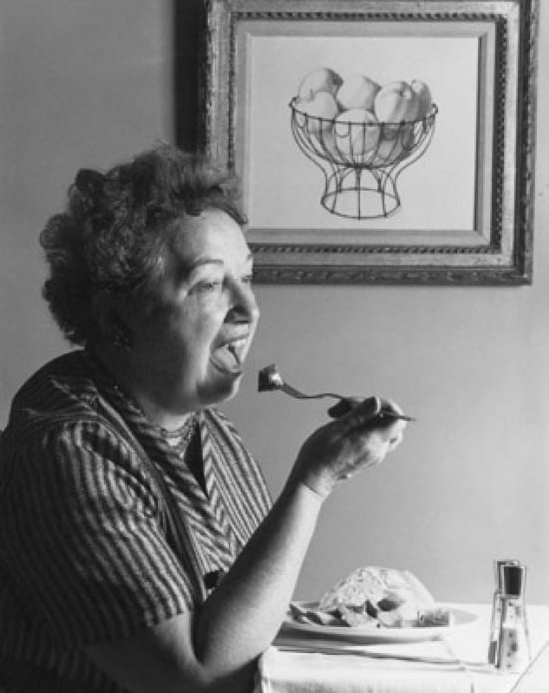 Side profile of a senior woman eating food Canvas Art - (24 x 36)