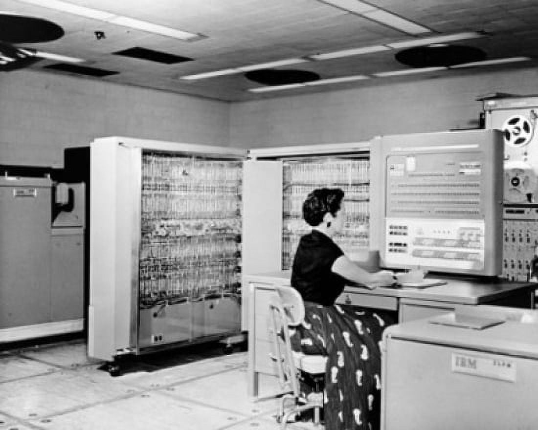 Side profile of a technician working on a computer Canvas Art - (18 x 24)