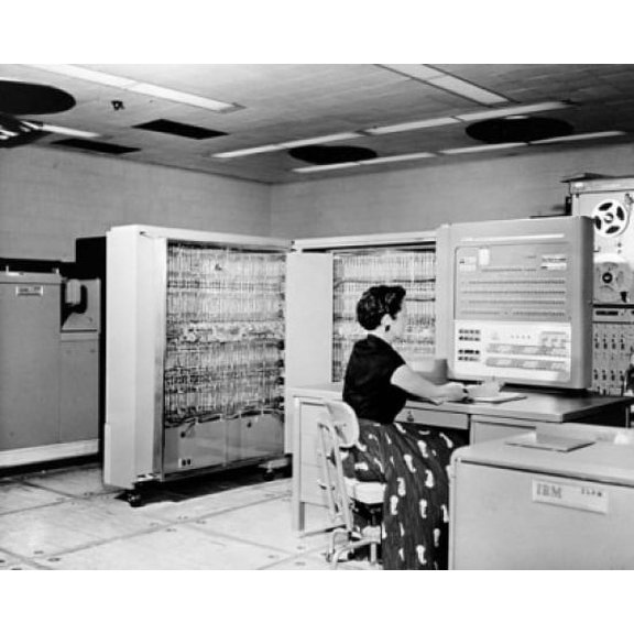 Side profile of a technician working on a computer Canvas Art - (18 x 24)