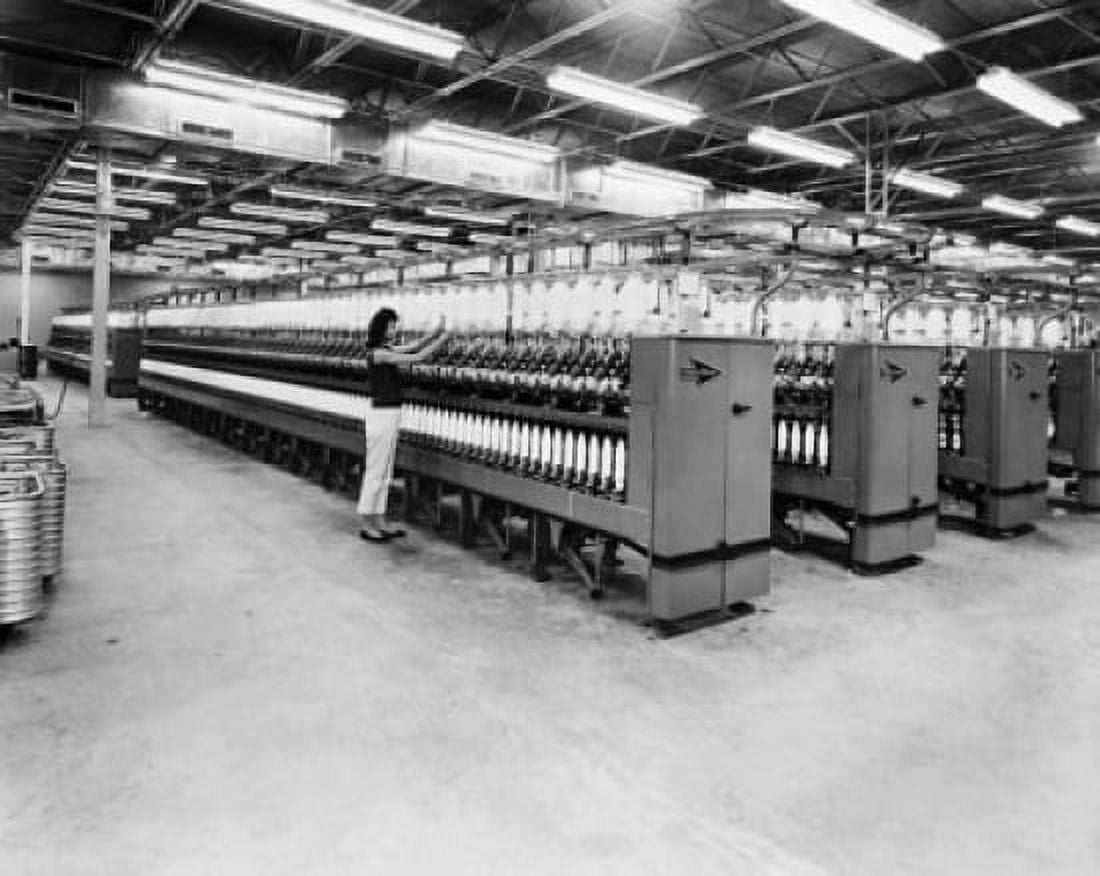 Side profile of a woman working in a textile factory Canvas Art - (18 x 24)