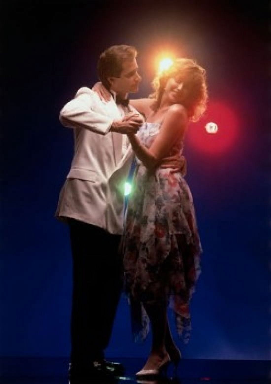 Side profile of a young couple dancing in a nightclub Canvas Art - (24 x 36)